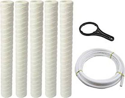 RKE Ro PP Wound Cartridge Filter 20" Inch x 2.5" Inch Dia-5 Pcs Set Solid Filter Cartridge