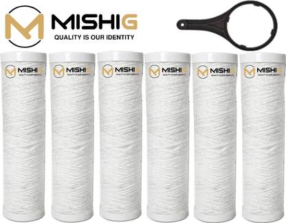 MISHIG Washable Threaded Spun 10 Inch Compatible with All RO 10" Pre Filter Housing Media Filter Cartridge