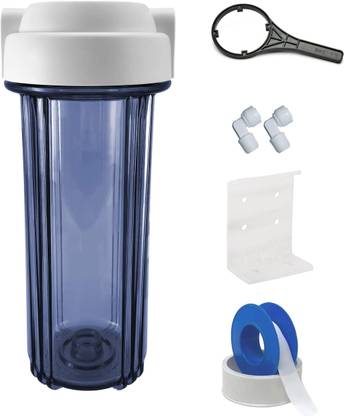 OceansDrop Clear (Transparent) Heavy Duty Double Standard Filter Housing for Water Filters Solid Filter Cartridge