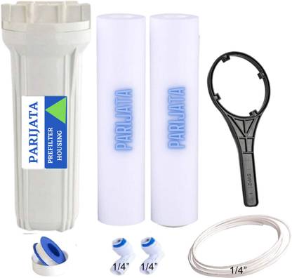 Parijata Pre Filter for All RO Water Purifier, External Prefilter kit with 2 spun candles Solid Filter Cartridge