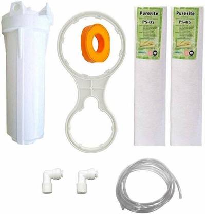 Kashyap Water Zone Prefilter housing Bowl/Spun Filter/3 Meter Pipe/Spanner Key & 1/4 Connector Solid Filter Cartridge
