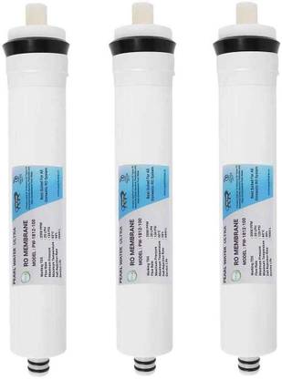 PEARL WATER TECHNOLOGIES 100 GPD RO Membrane work on TDS up to 2500PPM (0.0005, Pack of 3) Solid Filter Cartridge
