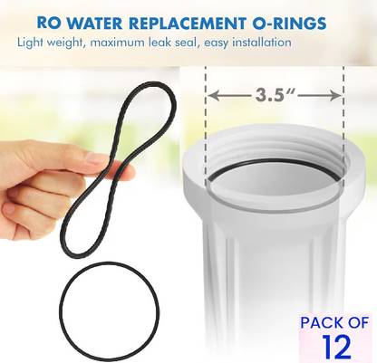 BALRAMA 12pc Inner O-Rings Rubber Seal 10" Spun Filter Bowl RO Water Purifier Housing String Filter Cartridge