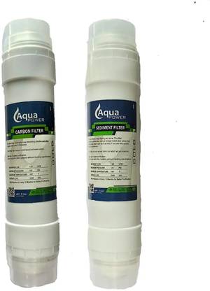 WILLFREAD Universal Power Sediment Filter & Aqua Power Carbon Filter for RO/UV/UF Solid Filter Cartridge