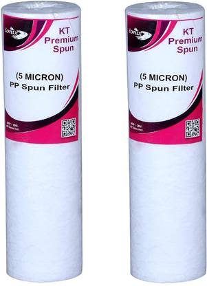 SHRI GIRIRAJ TRADERS Spun Filter 10 Inch 5 Micron 2.25 Inch Dia, 90 Gram Spun Weight (Pack Of 2) Solid Filter Cartridge