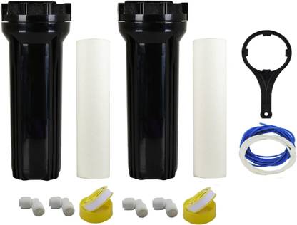 KRPLUS Dual Pre Filtration System For All RO Water Purifier With Sediment Filter, Black Solid Filter Cartridge