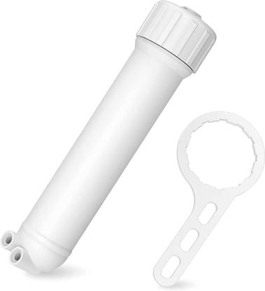 Vostok RO Membrane Housing for 50-150 GPD Membrane With Fittings &Housing Wrench. Solid Filter Cartridge