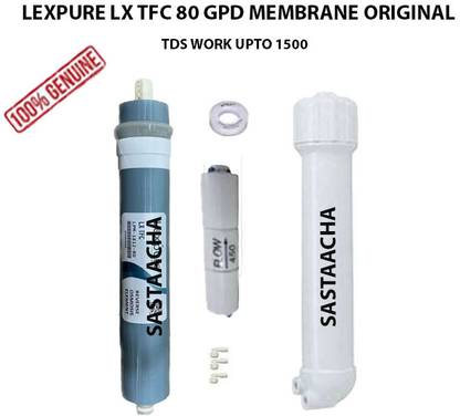 Sastaacha by lexpure Lexpure LX TFC 80GPD RO Membrane With Housing Replacement Kit Media Filter Cartridge