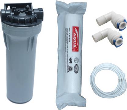PURE EAU by PURE EAU Wall Mount Outer Fit HousingBowLwith2Connectors,2Meterpipe,spaner Solid Filter Cartridge