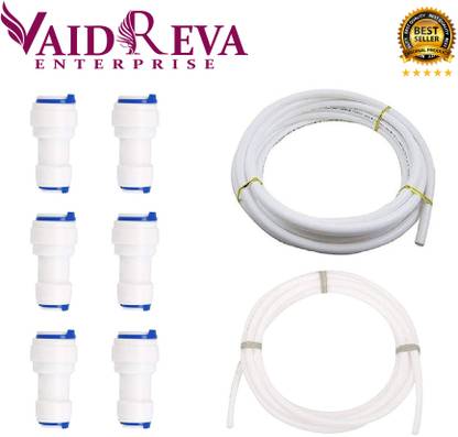 VAIDREVA ENTERPRISE 1/4" x 3/8" Straight Connector Reducer/Jointer(Both Side Push Fit) Solid Filter Cartridge