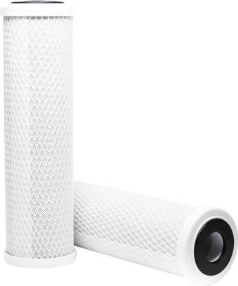 KRPLUS CTO 10 Inch/Carbon Block Cartridge Inline Filter/Replacement Candle for Under Sink RO Water Purifier Filters (10 Micron), Pack Of 2 Solid Filter Cartridge