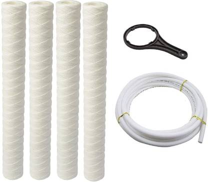 Mr fix PP Wound Cartridge Filter 20" Inch x 2.5" Inch-4 Pcs Set Solid Filter Cartridge