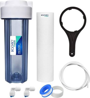 konvio neer Heavy Duty Transparent Pre Filter Kit for RO Water Purifier (1/4" connector) Solid Filter Cartridge