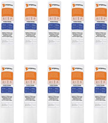 AMPEREUS 10 inch Heavy PP spun filter candle/cartridge compatible for most of RO (10 pcs) Solid Filter Cartridge