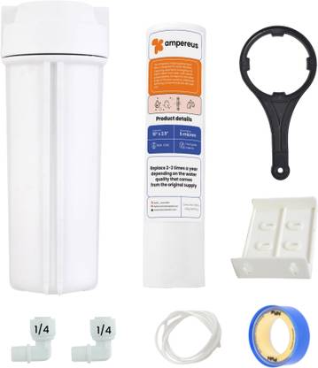 AMPEREUS Heavy Pre Filter Housing kit with 1 PP Spun Thread for RO/Water Purifier Solid Filter Cartridge