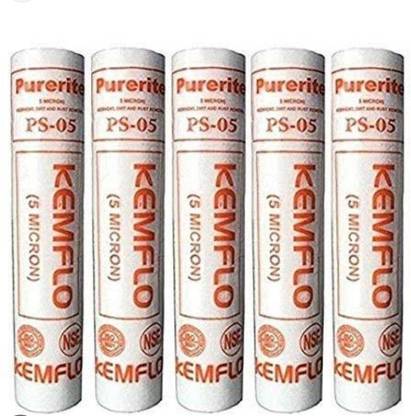 Kemflow PP Spun Pri-filter for RO/UV Pack of 5 Pc Solid Filter Cartridge