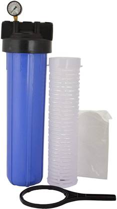 KRPLUS 20 Inch Jumbo Filter Housing + Water Bag Filter Cartridge 4" OD (1 Inch In/Out) Solid Filter Cartridge