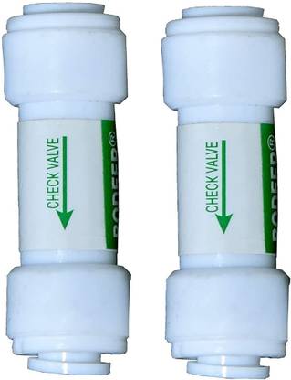 BALRAMA 2pc 1/4” Qc X 1/8” Thread NRV RO Check Valve Solid Filter Cartridge