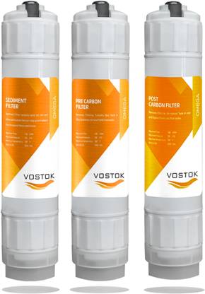 Vostok by Omega Omega Inline Water Filter for RO Reverse Osmosis System With Sediment, Pre-Post Solid Filter Cartridge