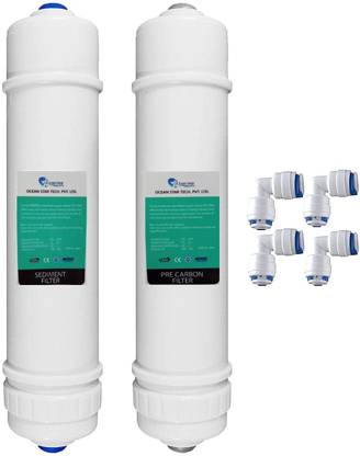 OCEAN STAR Pre Carbon and Sediment Filter and 4 Elbow Connector Solid Filter Cartridge