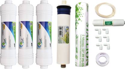 Earth Ro System Earthrosystem 1 Year RO service Kit ,TLC membrane with Inline set Solid Filter Cartridge