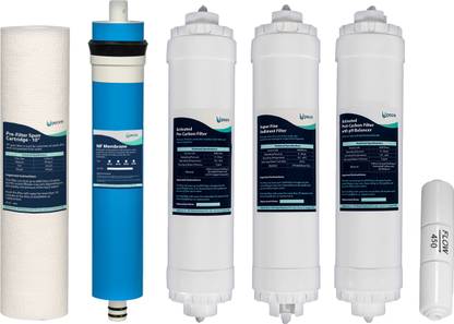 Peore NF-40 Full Service Kit for RO/NF Water Purifier | NF Membrane+Inline Filters+FR Solid Filter Cartridge