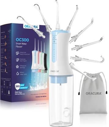 ORACURA OC300 Dental Smart Pro | Micro-Bubble Technology | 300ml WaterTank (Blue) Water Flosser
