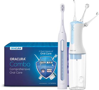ORACURA DailyPro Combo of SB300 Sonic Electric Rechargeable Toothbrush & OC300 Smart Pro Water Flosser