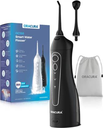 ORACURA Smart OC150 Lite with 150ml Watertank Portable & Rechargeable (Black) Water Flosser