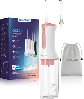 ORACURA OC300 LITE Smart Pro | Micro-Bubble Technology | 300 ml Water Tank (Peach) Water Flosser