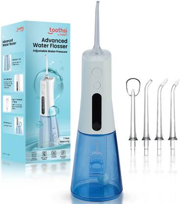 Toothsi Electro Advance Water Flosser with 300ml Tank, 5 Nozzles, Adjustable Modes for Oral Care Water Flosser