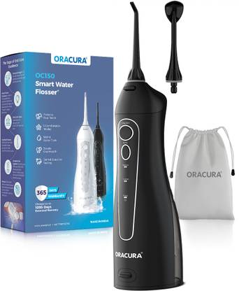 ORACURA Smart OC150 Lite with 150ml Watertank Portable & Rechargeable (Black) Water Flosser