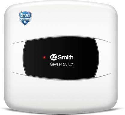 AO Smith VAS-NEO-025 25 L Storage Water Geyser | 2kW | Vertical | Designed for high rise buildings with 8 bar pressure rating | Longer life in hard water conditions with Blue Diamond glass lined tank | BEE 5-star rating for superior energy efficiency and power savings