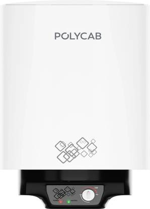 Polycab HWHSVMB068P 10 L Storage Water Geyser | 5 Star BEE Energy Rating | Glassline Tanked