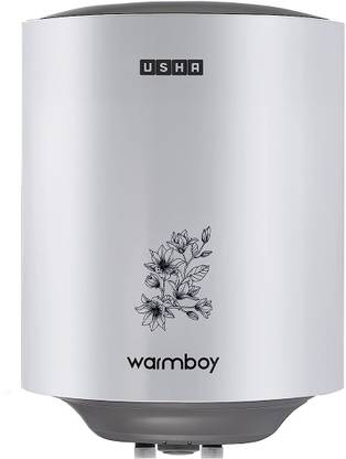 USHA WARMBOY 15 L 15 L Storage Water Geyser | 5 Star BEE Energy Rating | Glassline Coated Tank