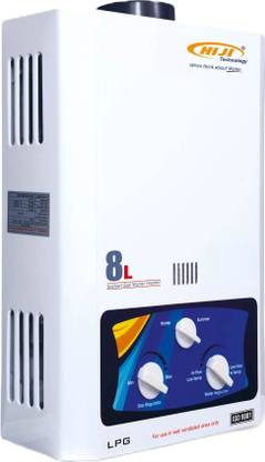 HIJI TECHNOLOGY 8 L Gas Water Geyser (HIJI 8 Liter ( 2kg Heate Exchanger ), White)