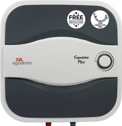 RR Signature Supremo Plus 15 L Storage Water Geyser 5 Star BEE Energy Rating | Glassline Tanked