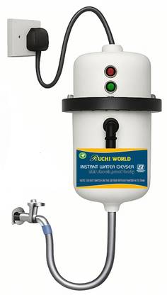 Ruchi World Water Heater with Energy Saver Mode and ABS Rust-Free Body 1 L Instant Water Geyser