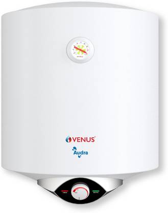 Venus Audra 10AV 10-Litre (Ivory) Water Heater, Porcelain Enamelled Glass Lined Tank, BEE Star Rating - 5 Stars:ISI ;Free Flexible Hose 10 L Storage Water Geyser