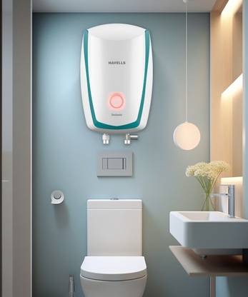 HAVELLS 10 L Storage Water Geyser with Flexi Pipe and (HAVELLS 10 L Storage Water Geyser, White & Blue)
