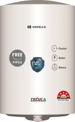 HAVELLS Troica 10 L Storage Water Geyser with Flexi Pipe