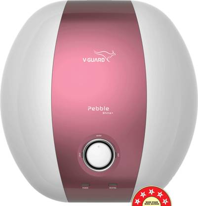 V-Guard 25 L Storage Water Geyser with Flexi Pipe (Pebble Shine Plus 25 Litre with Safe Shock Module, 5 Star, White-Grape Frost)