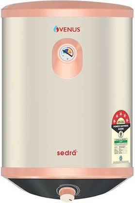 Venus Sedra 15SV, Glasslined Double Ceramic Element for Hard Water & Free Installation 15 L Storage Water Geyser