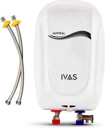IVAS Austral ISI Certified Rust & Shock Proof Body, Free Connection Pipes 3 L Instant Water Geyser