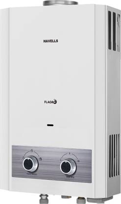 HAVELLS 6 L Gas Water Geyser (FLAGRO 5.5 LTR 1.2 kg LPG, White)