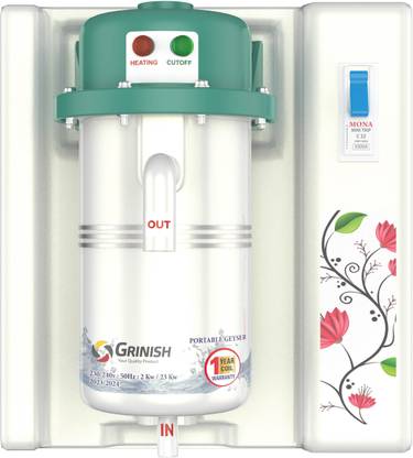 GRINISH 1 L Instant Water Geyser (ULTRA PREMIUM WITH SHOCK PROOF BODY, Green)