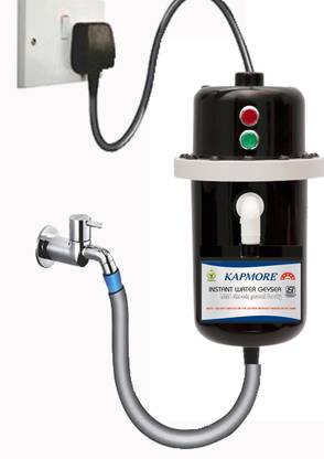 Kapmore 1 L Instant Water Geyser (Instant Hot Water Portable Geyser Is Compact||Light Weight ||Shock Proof, Black)