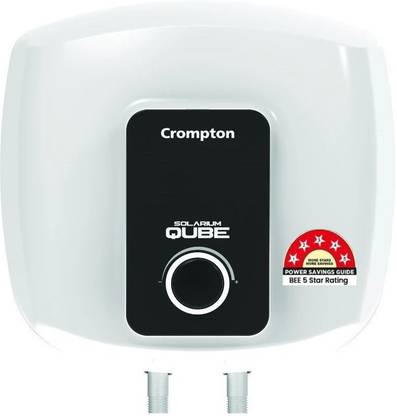 Crompton ASWH-2425 (Solarium Qube) 25 L Storage Water Geyser | 5 Star BEE Energy Rating | Capillary Thermostat, Automatic Thermal cut-out | Auto Restart, Fast Heating