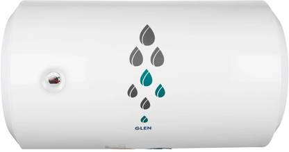 Glen Water Heater Rating,2000W 8 Bar Pressure Glasslined Element and Tank, 35 L Storage Water Geyser