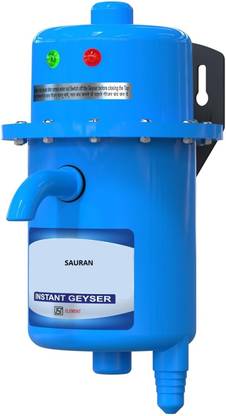 Sauran 1 L Instant Water Geyser (Portable Instant Water Heater/Geyser For Kitchen Bathroom (IWG6), Blue)